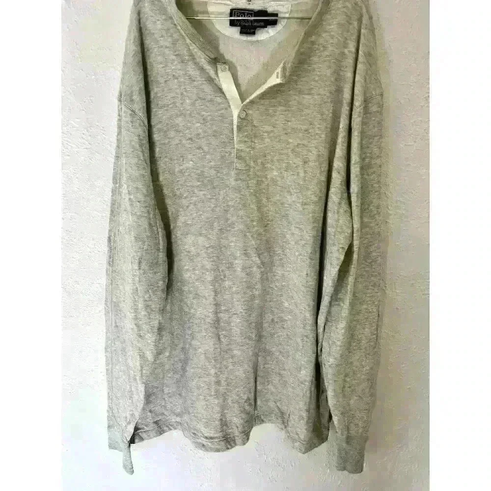 Polo Ralph Lauren Mens Polo Gray Long Sleeve Crew Neck T Shirt Size XXL
